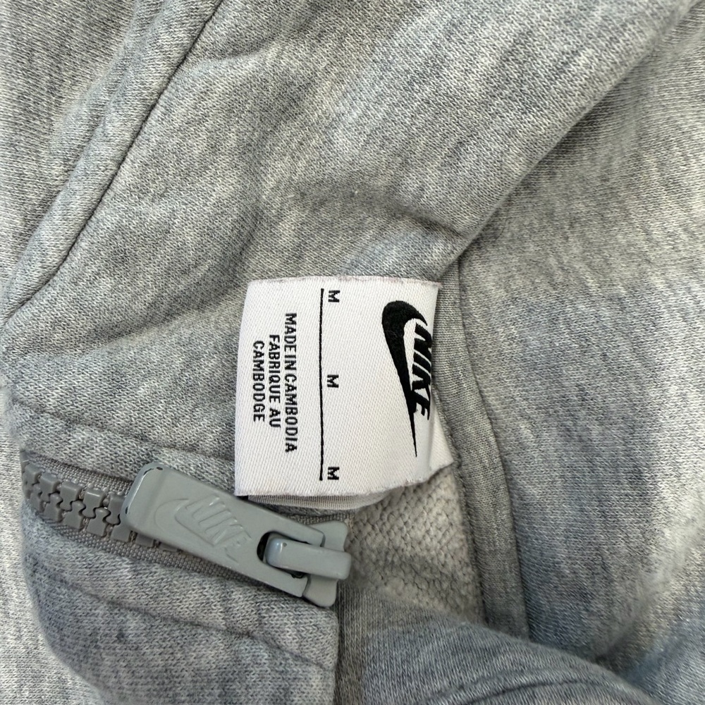 Nike Women Grey 1/4 -Zip Hoodie - Picture 2 of 2
